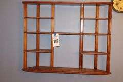 Wood Wall Display Shelf   27.5"x34"x7"