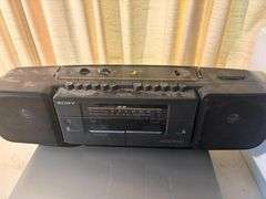 Cassette Tape Lot: Sony Boombox, GE Recorder, RCA Walkman, Tapes & More
