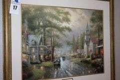 Framed and Matted Wall Art Signed and Numbered by Thomas Kincade 2286/2850 - from series "Hometown Memories - III"    36"x40"