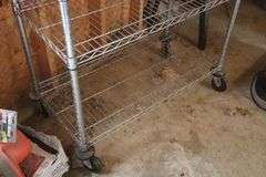 Rolling Metal Cart  40"x45"x18"