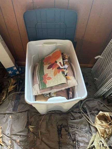 2 Totes and 1 Box - Home Decor, Flower Picks, Christmas and Easter Decor and More image