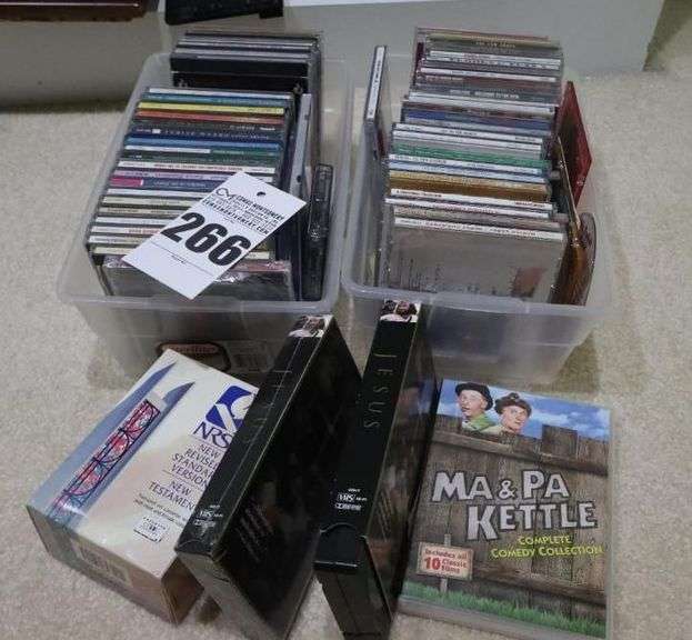 Variety of CDs & Cassettes - Simon & Garfunkel, Barry Manilow, Andrew Lloyd Webber, Barbara Streisand, Kenny G, Hank Williams , Brooks and Dunn, Gladys Knight, Chuck Berry, New Testament on cassette image