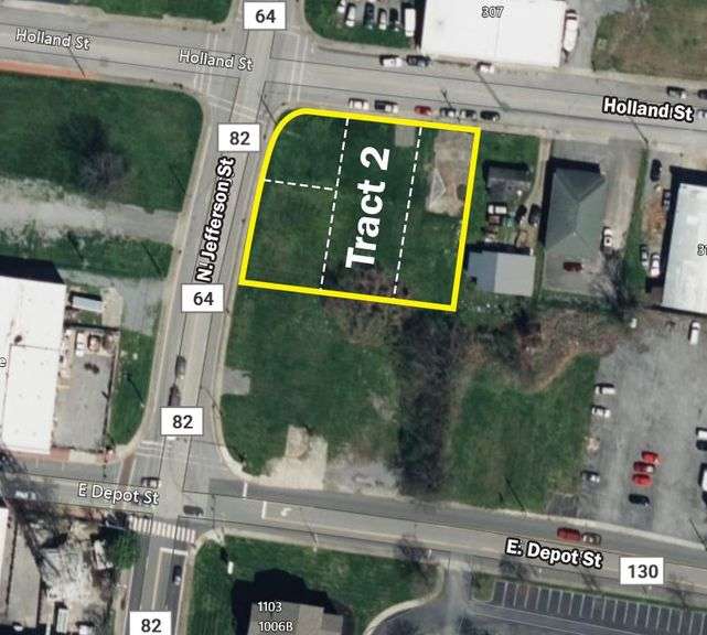 Tract 2: 0.55+/- Acres frontage on N. Jefferson St and Holland St