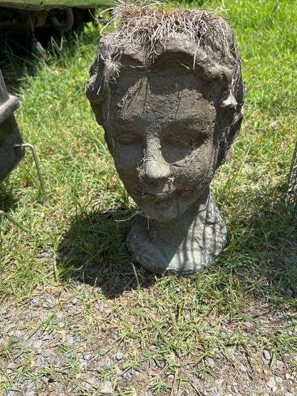 Woman Face Cement Planter