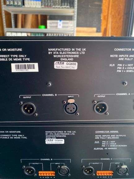 Pair of XTA GQ600 Dual Channel Graphic Equalizers