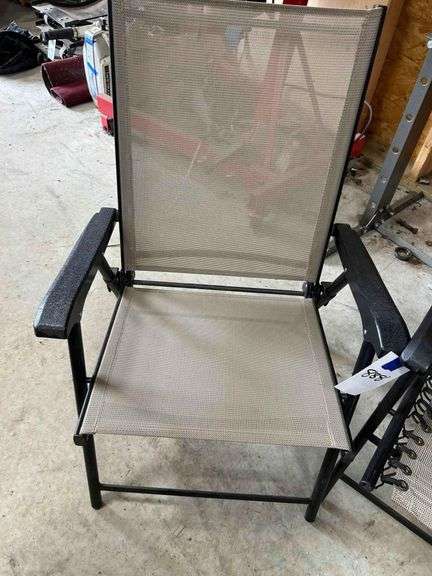 2 Outdoor Folding Mesh Chairs