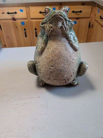 12" Tall Ceramic Frog image