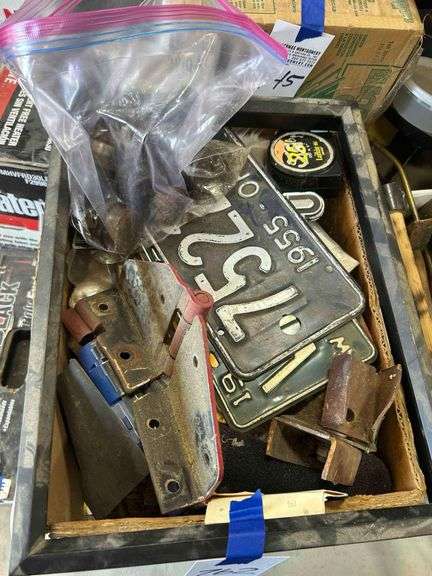 Miscellaneous- License Plates, Hinges, Parts, Ect