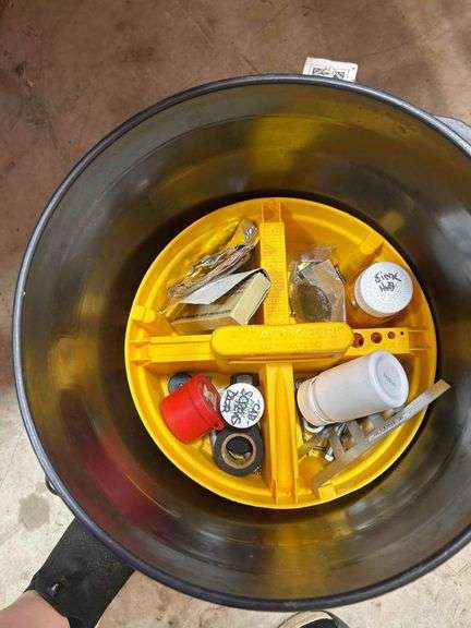 Bucket with Tool Belt, Lid, 4 Dividers with Contents