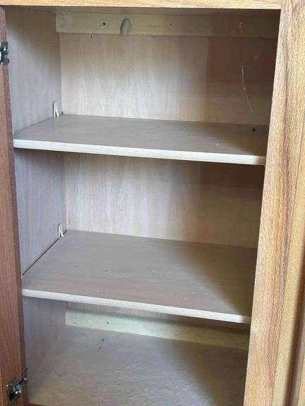 2 Sets of Oak Upper Cabinets - #1-45”x30”x12, #2- 42”x30x12