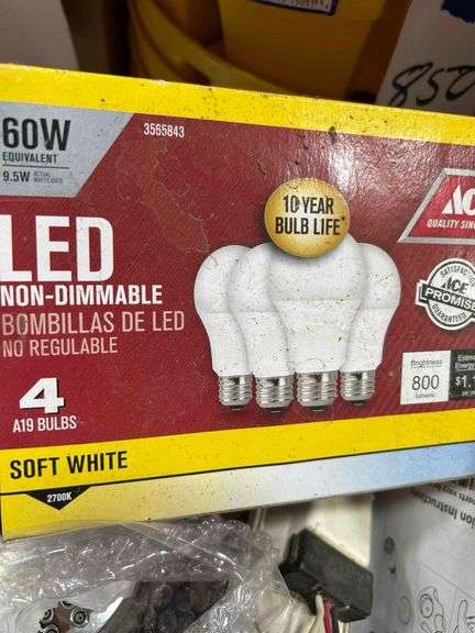 Box of Light Bulbs, Carpet Adhesive etc