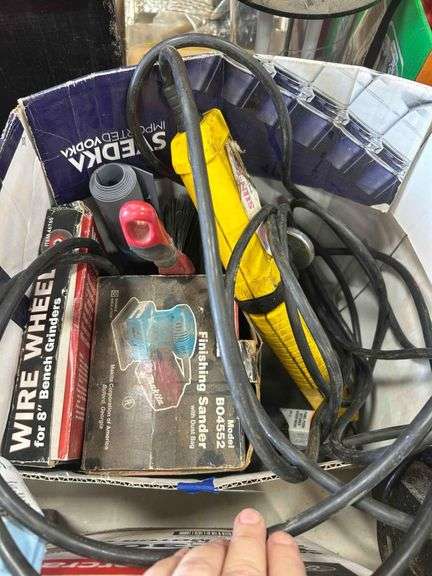 8” Wire Wheel, Makita Finish Sander, Ect