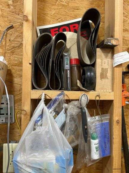 Salvage Lot- Sand Paper, Hinges,Wire,Ect
