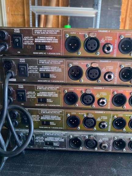 Lot of 5 BSS DPR-404 4-Channel Compressor / De-Esser Units