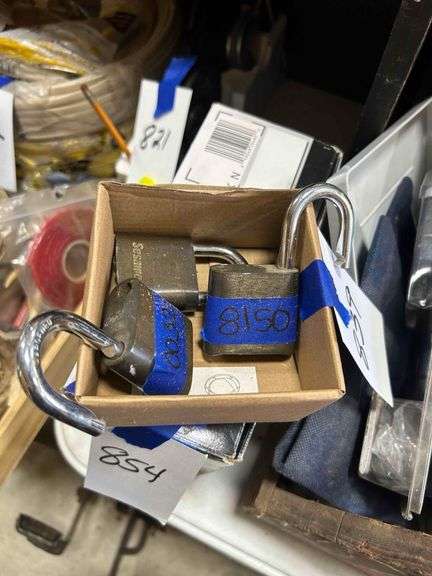 2 Combination Padlocks with Code, 1 Without