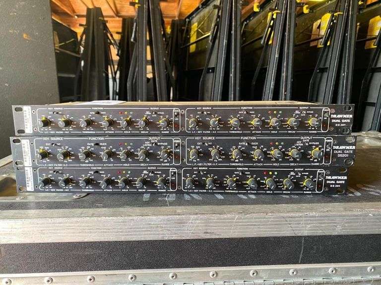 Lot of 3 Drawmer DS201 and DS201X Dual Gate Audio Processors