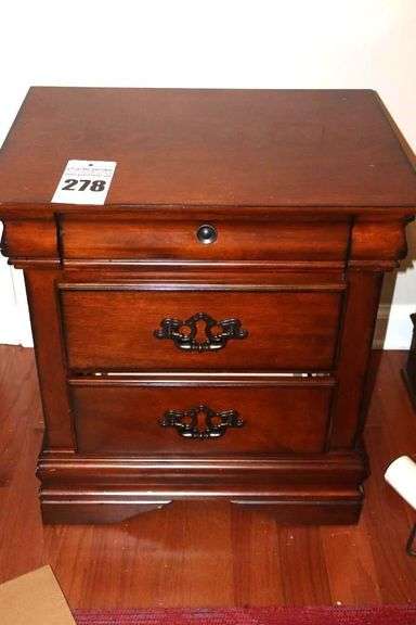 Wood 3 Drawer End Table/Dresser  24"x22"x16" image