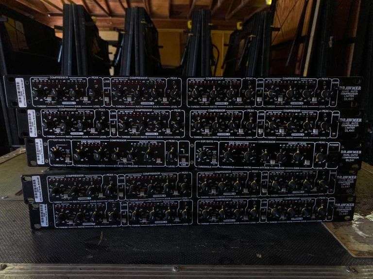Lot of 5 Drawmer DL441 Quad Auto Compressor Limiter & DL241B