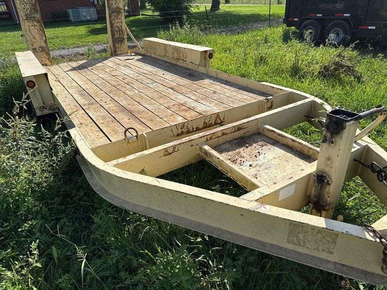 14ft Heavy Duty Equipment Trailer with Ramps and Pentile Hitch- Bill of Sale