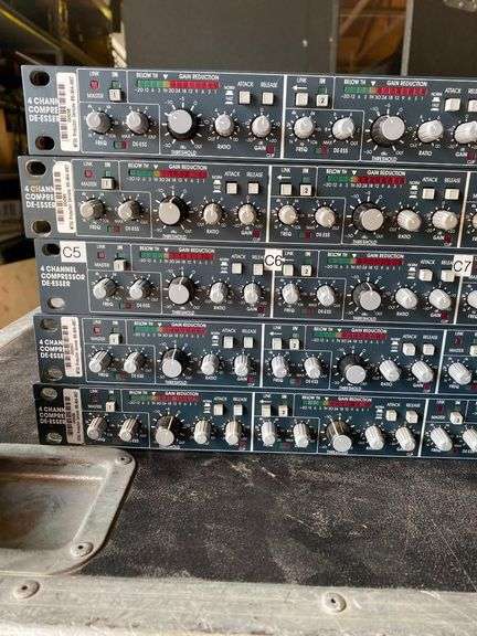 Lot of 5 BSS DPR-404 4-Channel Compressor / De-Esser Units