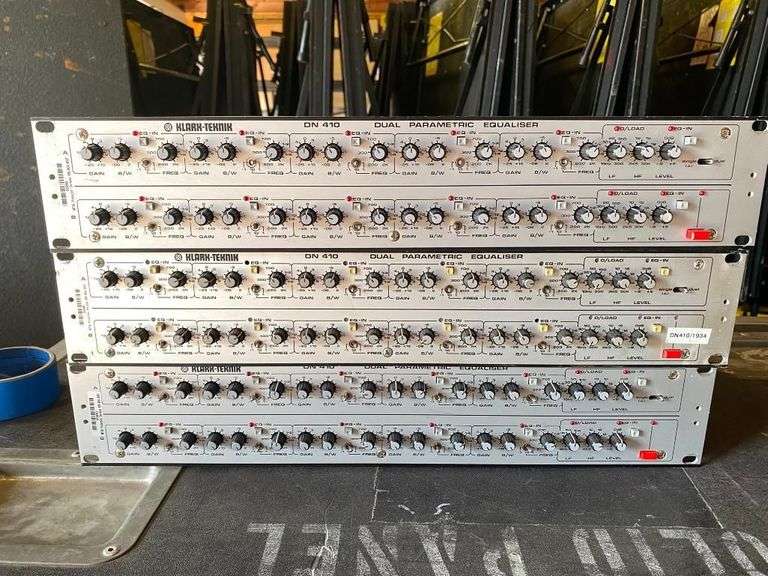 Klark-Teknik DN410 Dual Parametric Equalizer - Lot of 3