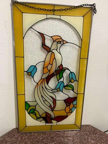 11”x20” Painted “Stained Glass” image