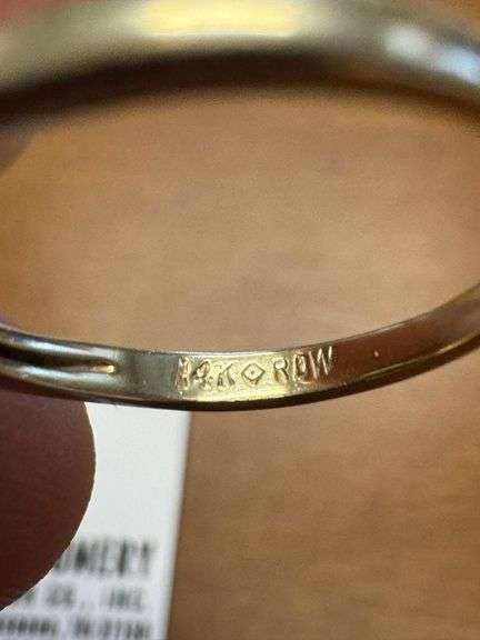 14k Ring with Diamonds - one diamond missing - size coming soon