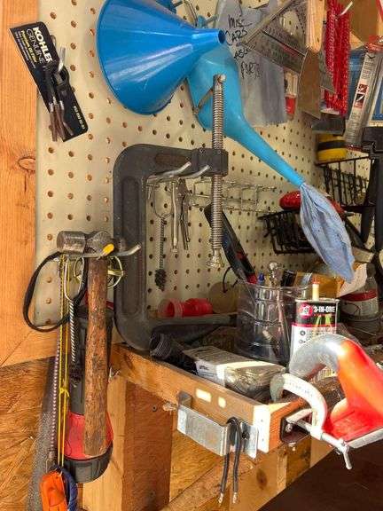 Salvage Lot- Pegboard and All Contents -Bring Boxes and Removal Tools