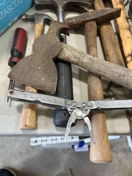 Lot of Axes, Hammers, Multi Tool , Etc