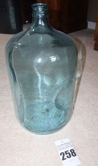 Vintage Blue Glass 5 Gallon Water Jug image