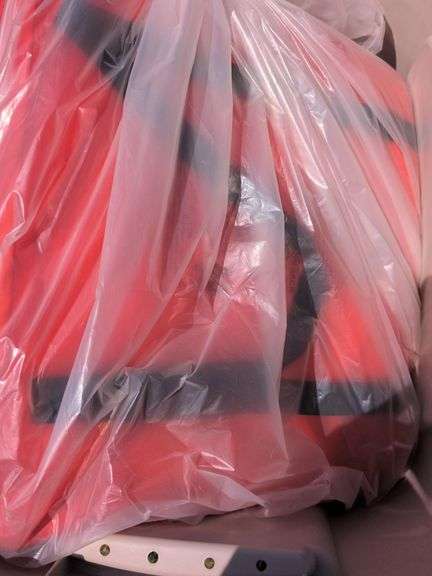 2 Totes - 2 Life Vests,Hose and Misc Camping Equipment
