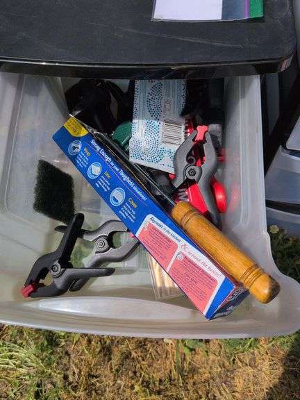 2 Storage Bins with Misc Items