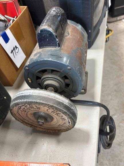 Vintage Motor with Buffing Wheel