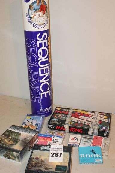 Variety of Games and Puzzles - Jumbo Sequence, Mah-Jong, Rook, Jigsaw Puzzles etc. image