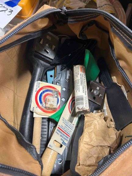 Tool Bag With Masonry Tools etc
