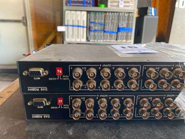 Two Extron DA6 RGBHV Wideband Distribution Amplifiers