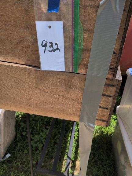 Wrought Iron Table and 3 Wood Drawers