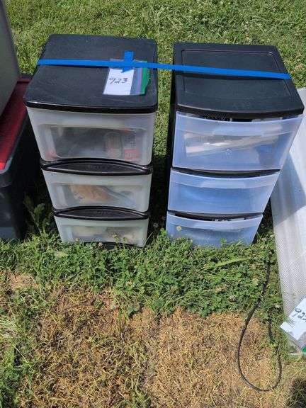 2 Storage Bins with Misc Items