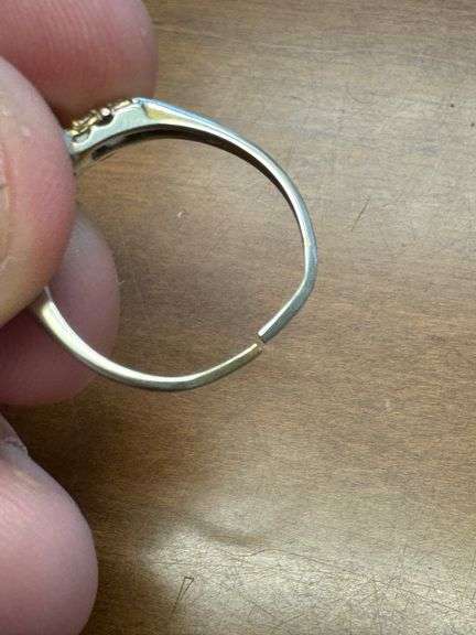 14k White Gold Ring with Diamonds - please see pictures for details - size coming soon
