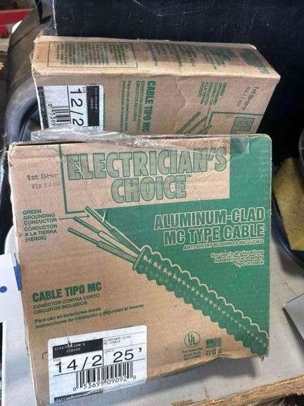 2 Boxes of Aluminum Clad MC Electric Cable