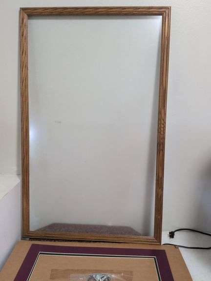 Frame with Glass 37 x 23, Deer Print 12 x 16 image
