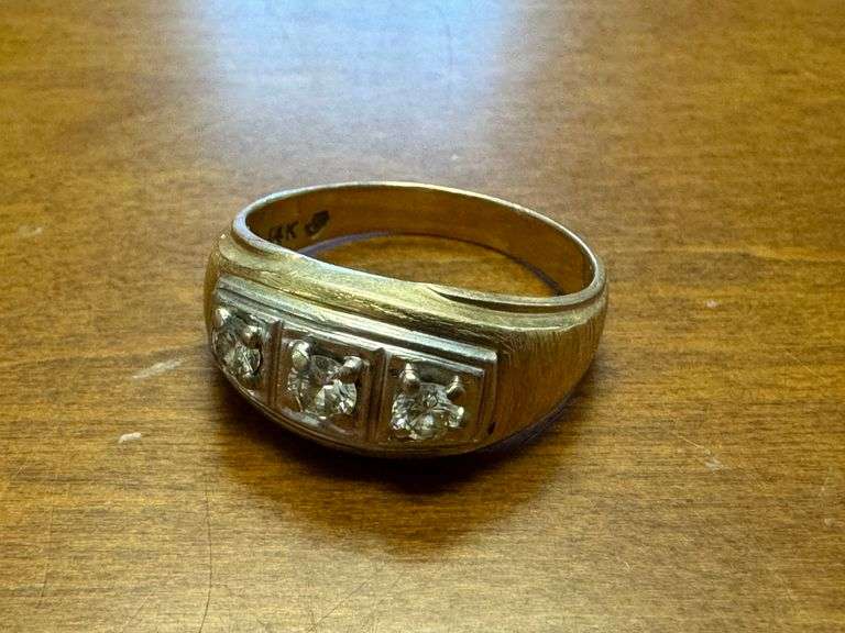 14k Ring with 3 Diamonds - size coming soon