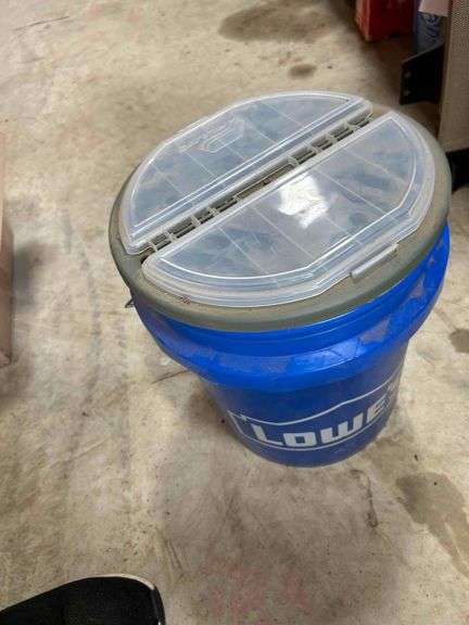 5 Gallon Fishing Bucket with Contents