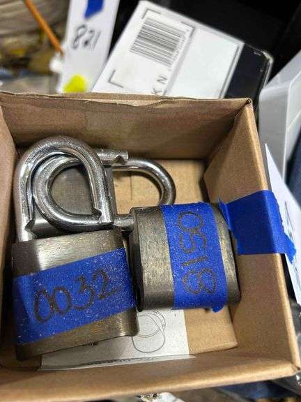 2 Combination Padlocks with Code, 1 Without