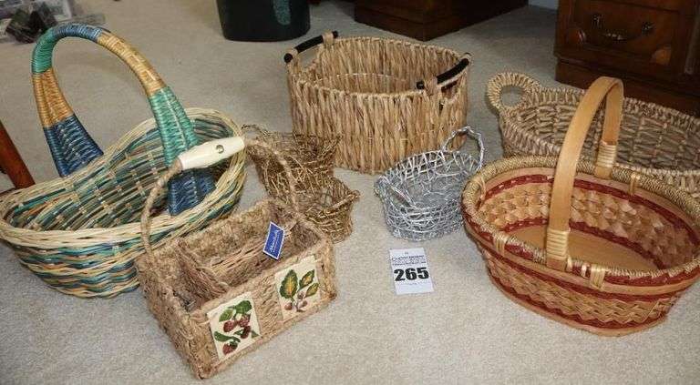 Variety of Decorative Wicker Backets - Different styles and sizes image