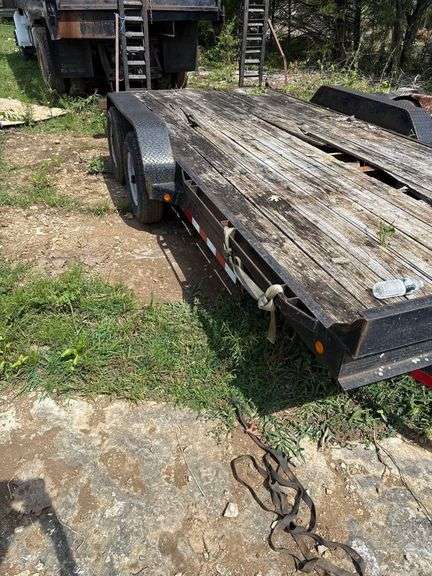 16ft Long Dual 7,000 lb Axles Flatbed Utility Trailer- Bill of Sale