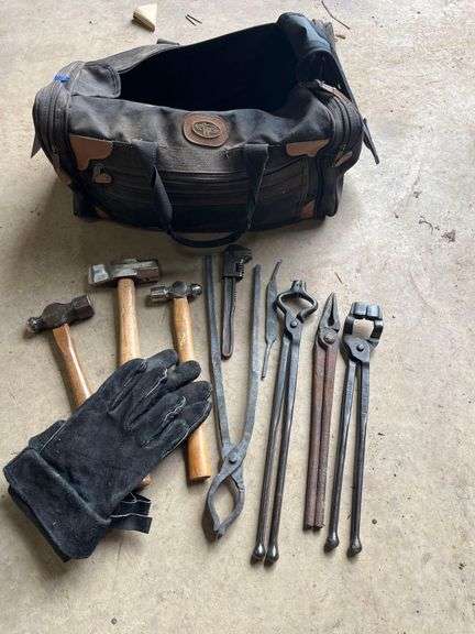 Duffle Bag with Blacksmithing Tools