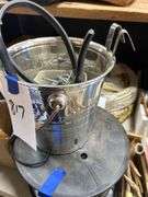 Bucket With Fence Fasteners,Wire, Wire Cutters Ect