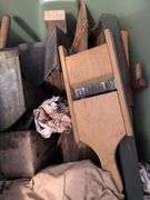 2 Totes - Bird Houses and Misc Wood Art