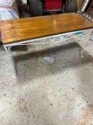 Coffee Table with Metal Base